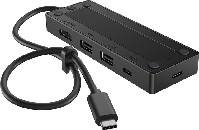 HP USB-C Travel Hub G3 Dockingstation in Schwarz mit HDMI und USB-C - Bild 1