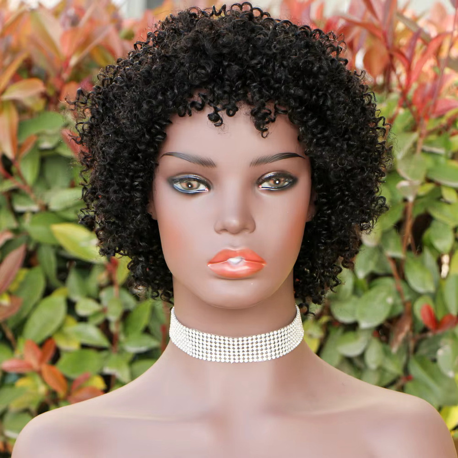 Newmi Perücke, kurze lockige Pixie Cut Afro, Damen, menschliches Haar - Bild 2