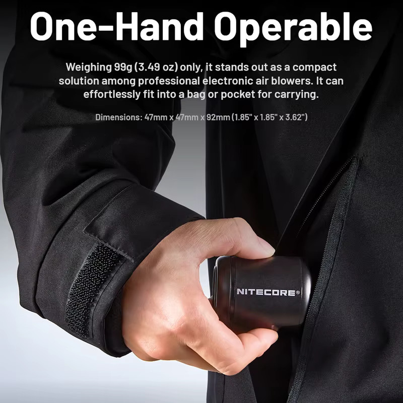 Nitecore BB2 BB nano Elektronisches Gebläse in Schwarz für Kameraobjektive und Fotografie - Bild 3