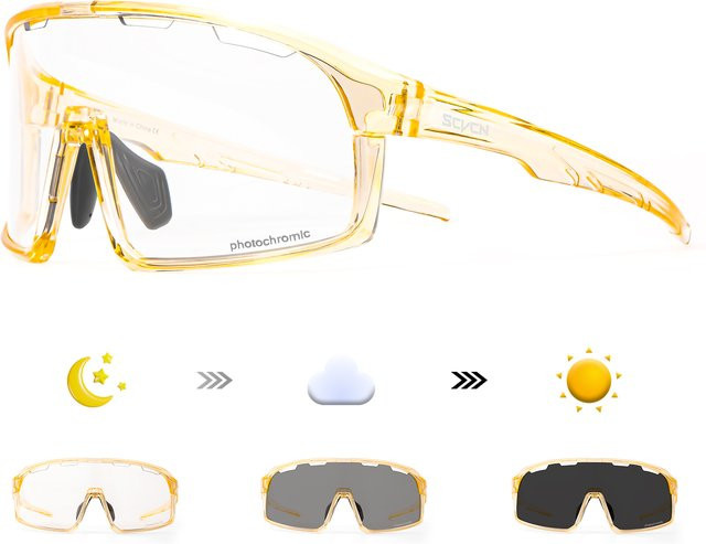 SCVCN Sportsonnenbrille, Vollrand, Kunststoff, Unisex, selbsttönend - Bild 1