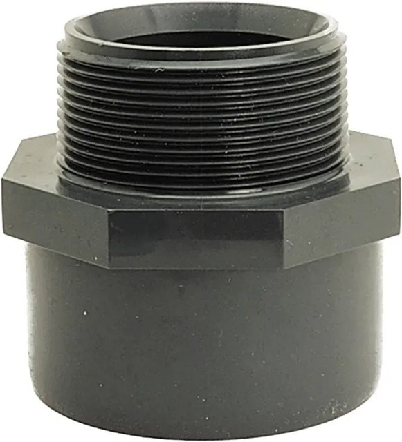 Summer Fun PVC Gewindemuffe PN16 in Schwarz, Ø 50 mm x 2 Zoll - Bild 1