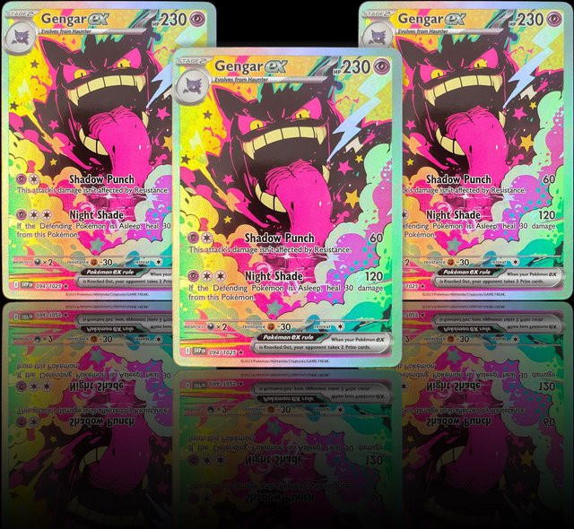 Bandai Pokémon Gengar ex, Japanisch-Englische Spielkarten-Sammlung, Anime - Bild 1