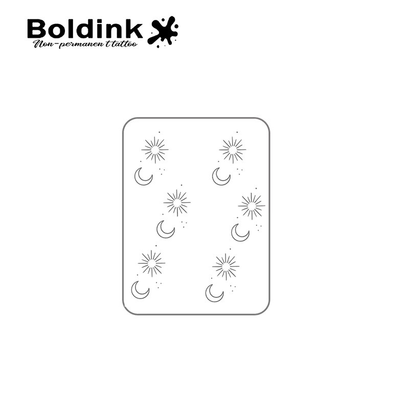 Boldink Sonne und Mond Totem Tattoo Aufkleber, Unisex - Bild 4
