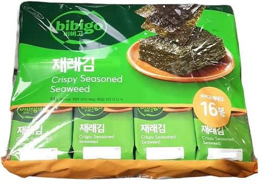 Bibigo Herzhaft gerösteter koreanischer Seetang 16 x 4 g - Bild 1