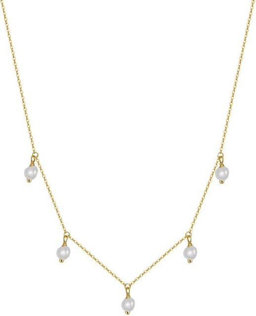 Halskette 925 Silber, Perle, Damen, 45 cm - Bild 1