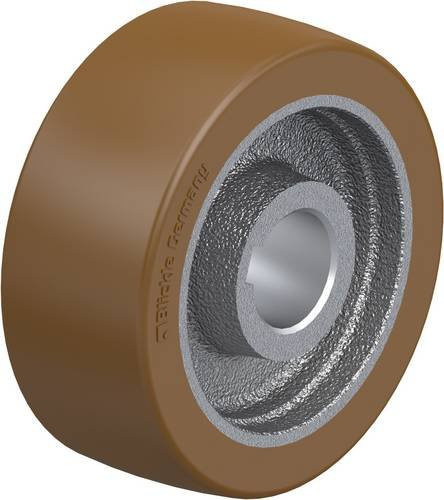 Blickle Antriebsrad GBN 100/25H7 in Silber und Braun mit einem Durchmesser von 100 mm und einer Tragfähigkeit von maximal 400 kg - Bild 1