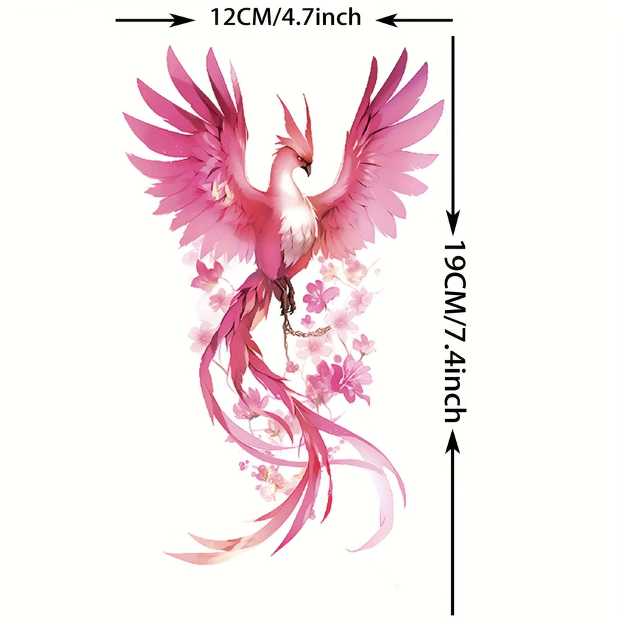 Phoenix Temporäre Tätowierung Aufkleber, Unisex, Bunt - Bild 4