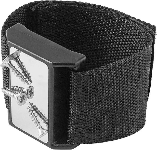 STAHLWERK Magnetarmband für Schrauben und magnetische Kleinteile, 3er Set, Schwarz - Bild 1