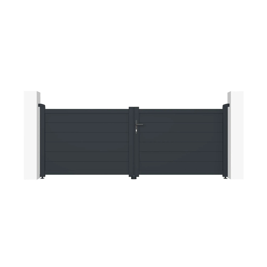 Casanoov Elektrisches Flügeltor Eiger in Anthrazit und Grau mit Drehtorantrieb Ranger B150 aus Aluminium, B/H: 305 x 115 cm - Bild 2