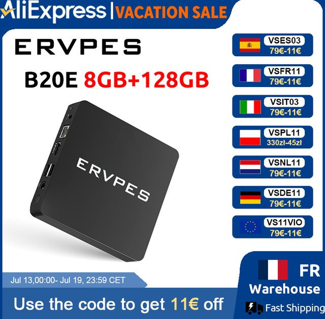 ERVPES Mini-PC B20E Micro-Desktop-Computer mit Intel Prozessor, 8GB RAM, 128GB SSD, Windows 11 Pro und Dual-Band WLAN in Schwarz - Bild 1