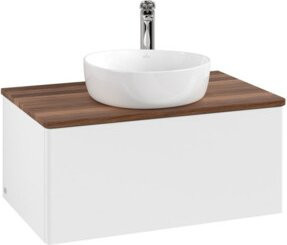 V&B Waschtischunterschrank Antao weiß lackiert wandhängend B/T/H: 80 x 36 x 50 cm - Bild 1