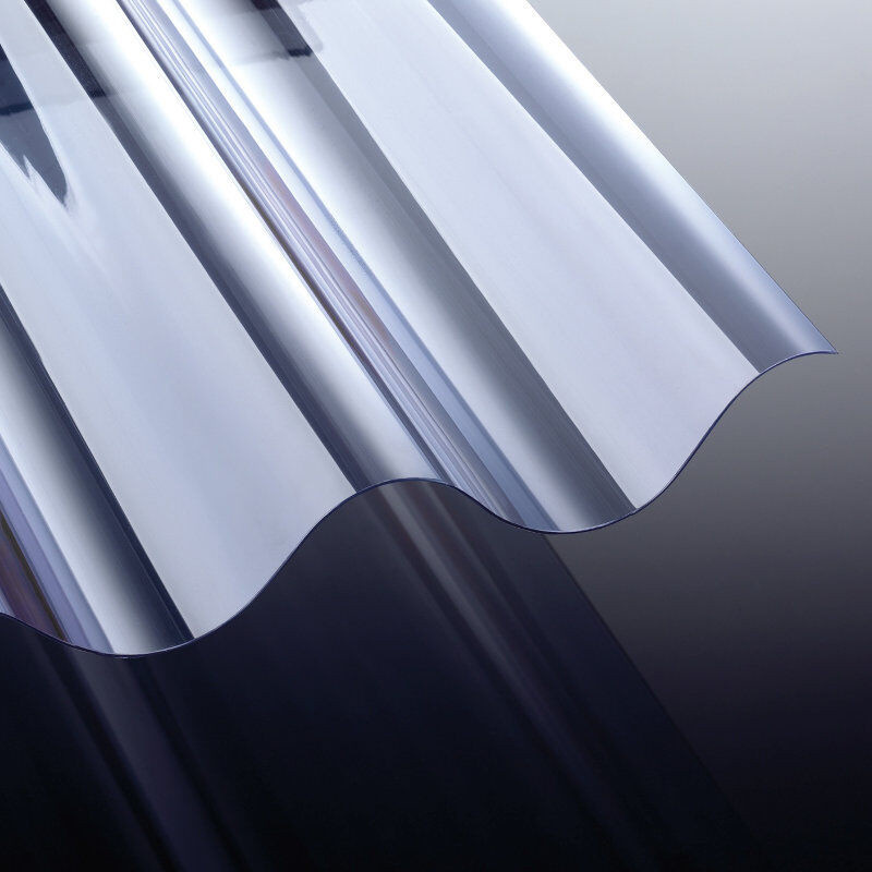 NOVAKLAR Lichtplatte PVC Wellplatte Profil 6 3/4 glasklar Breite: 115,2 cm, Stärke: 1,2 mm - Bild 1
