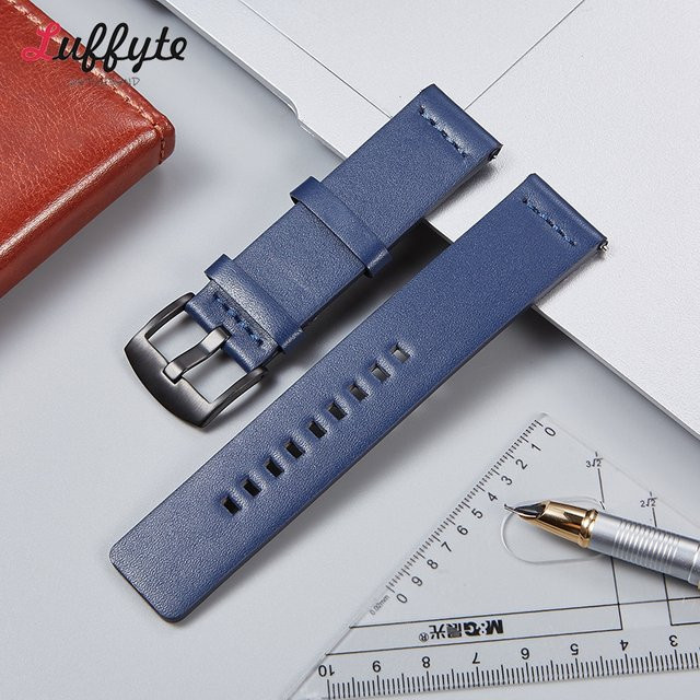 luffyte Smartwatch-Armband Leder, Schwarz, Herren - Bild 1
