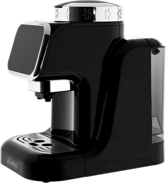 Almina MOKHA Mokkamaschine mit LED-Touchscreen und Milchfunktion in Schwarz, 700W - Bild 1