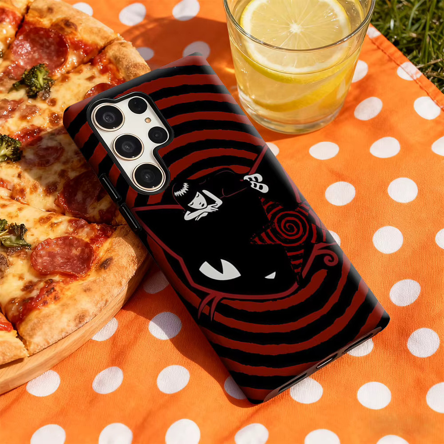 Potdemiel Handyhülle Gothic Cat Whimsy für Samsung Galaxy S25 Ultra, S24 und S23 Ultra Plus in Multicolour mit glänzender doppellagiger Rückseite - Bild 4