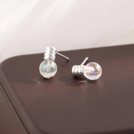 Ohrstecker Mondstein, 925 Silber, Bunt, Kristall, Unisex