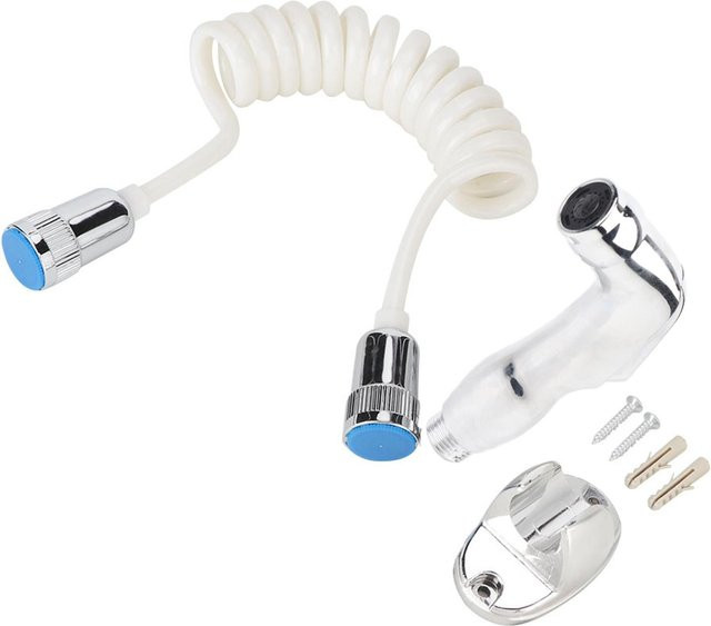 CosyHome Bidet Sprüher und Handbrause mit PU Spiralschlauch in Chrom und Weiß, G1/2 BSP - Bild 1