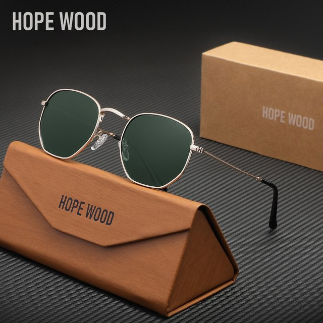 HOPE WOOD Sonnenbrille, Vollrand, Schwarz, Unisex, polarisiert - Bild 1