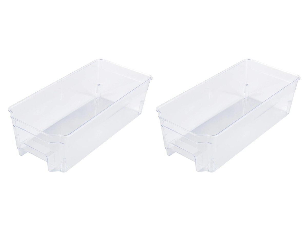 ERNESTO Kühlschrank Organizer 2er Set, transparent, stapelbar, BPA-frei, 3 l - Bild 1