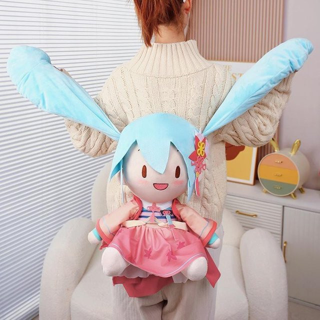 Hatsune Miku Kuscheltier Plüschpuppe Kissen, Rosa / Pink, Grau, ab 14 Jahren - Bild 1