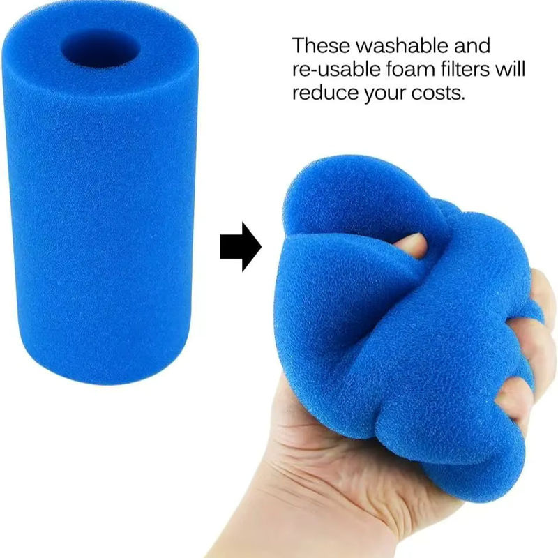 Intex Typ A Schwimmbad Filter Schaumstoff Reiniger Blau, wiederverwendbarer Biofoam Schwamm für Pool-Teile - Bild 7