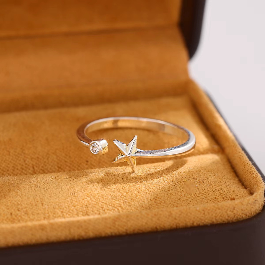 Seestern Ring 925 Silber, Kristall, Damen - Bild 2