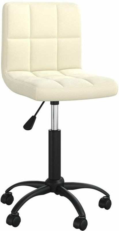 Drehbarer Esszimmerstuhl von vidaxl in Beige aus Samt und Stahl mit modernem Design - Bild 1