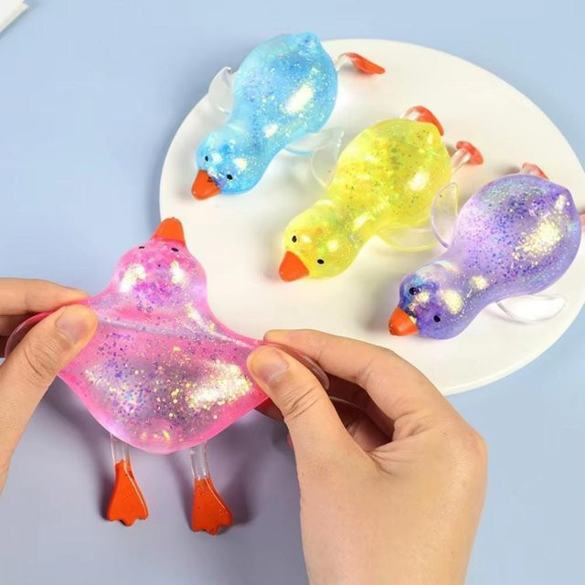 BC Pet Supplies Squishy Glitzer-Ente, Fidget Spielzeug, Tier - Bild 1