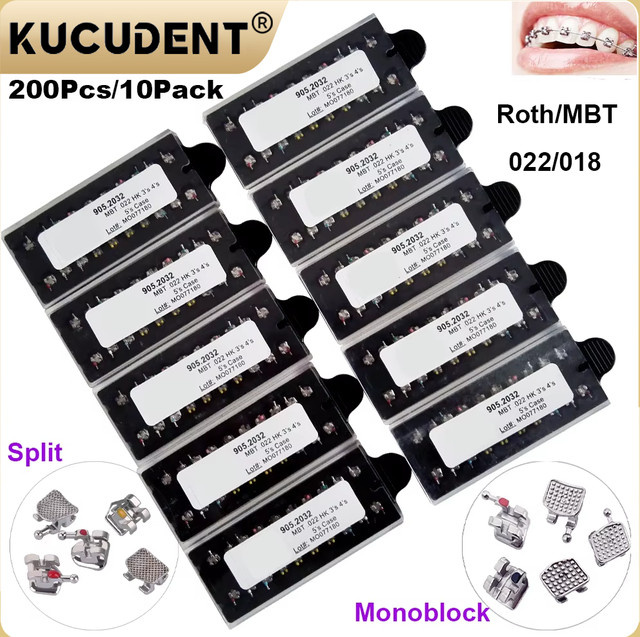DCLOUD Dental Kieferorthopädische Metallklammern Mini Roth/MBT, 200 Stück - Bild 1
