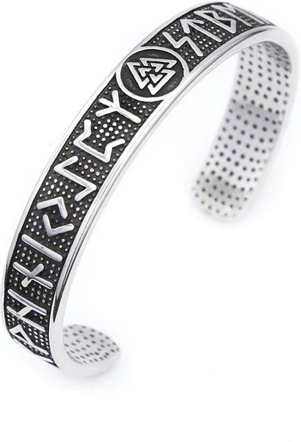 Rui Di Armband, Edelstahl, Weiß, Wikinger Kompass, Herren - Bild 1