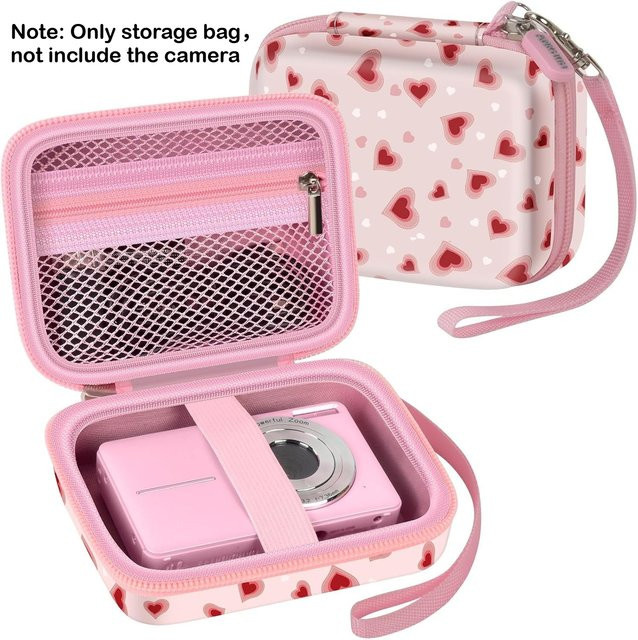 Digitalkamera-Aufbewahrungstasche von Kasfoti für Kodak Pixpro und VAHOIALD FHD 1080P in Schwarz oder Pink - Bild 1