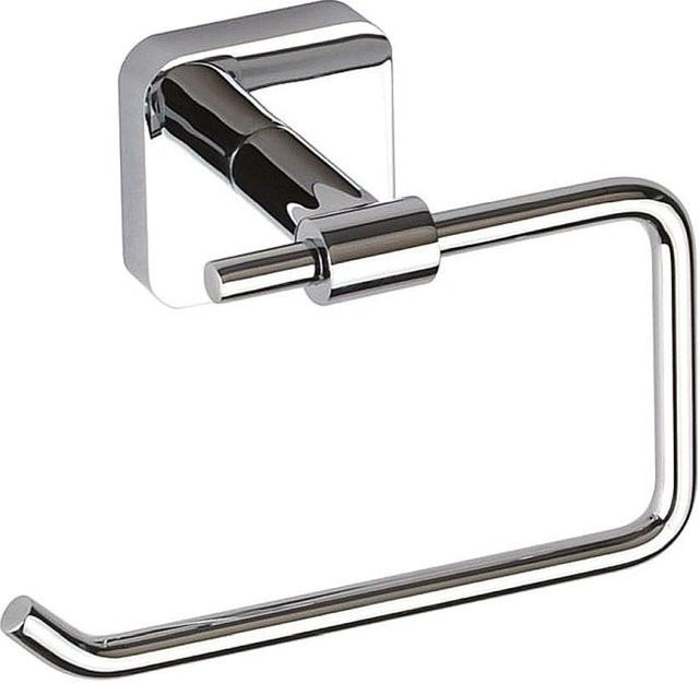 Brillantbad BASI Papierrollenhalter aus Messing in Chrom poliert, B/T/H: 13,7 x 13,0 x 6,6 cm - Bild 1