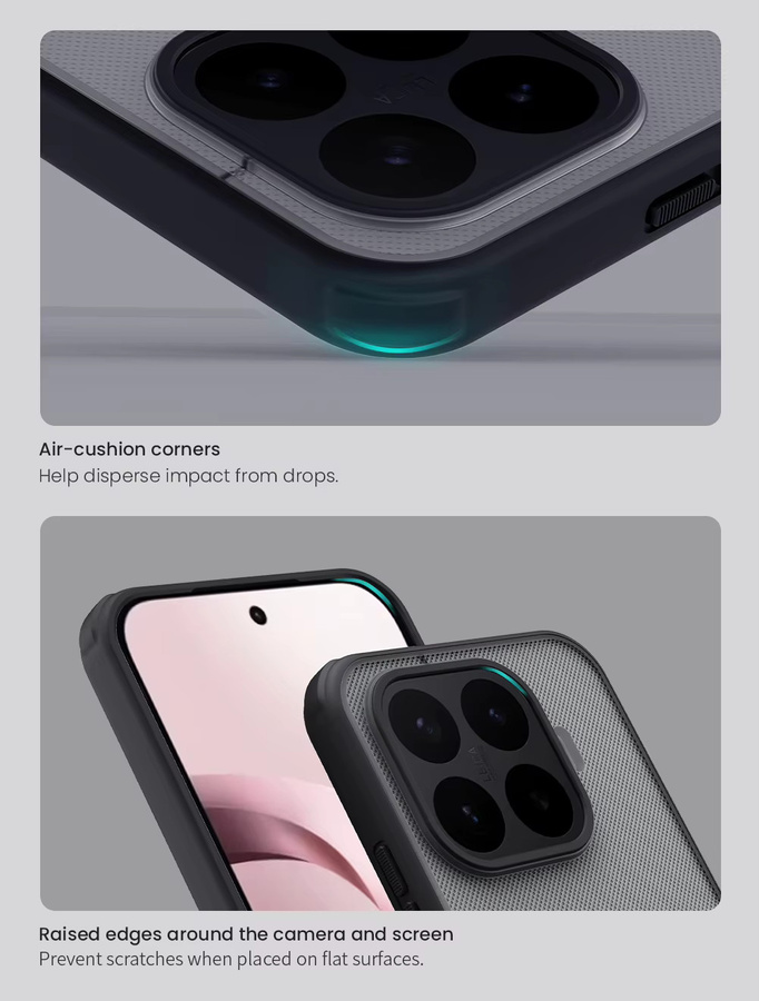 NILLKIN Frosted Shield Pro Schutzhülle für Xiaomi 17T und 17T Pro aus TPU und PC in Schwarz - Bild 3