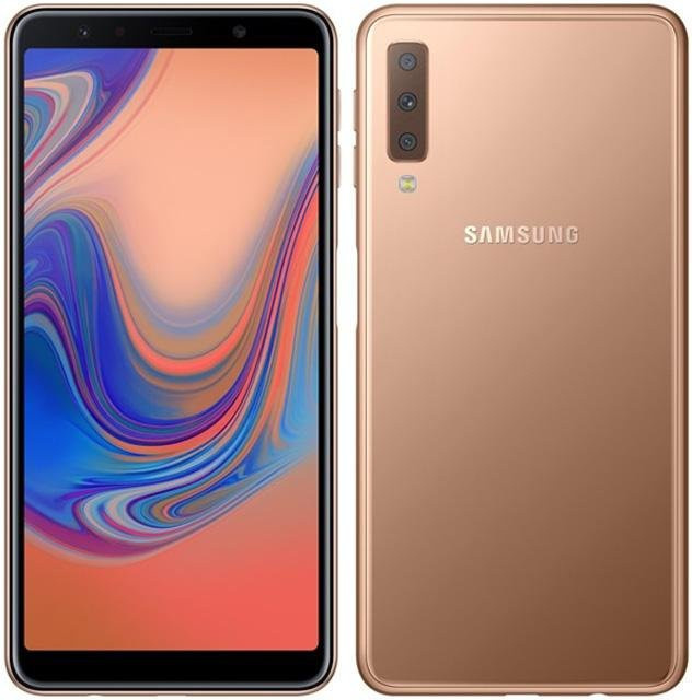 Samsung Galaxy A7 (2018) A750F Smartphone Gold, Refurbished, 128GB ROM, 4GB RAM, Dual-SIM, Android - Bild 1
