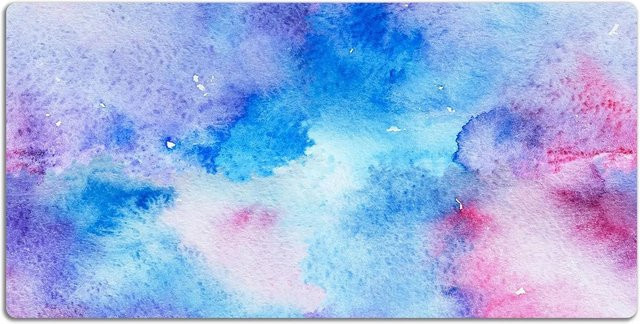 Tulup Schreibtischunterlage Abstrakte Wolken in Blau und Multicolour, B/T: 100 x 50 cm - Bild 1