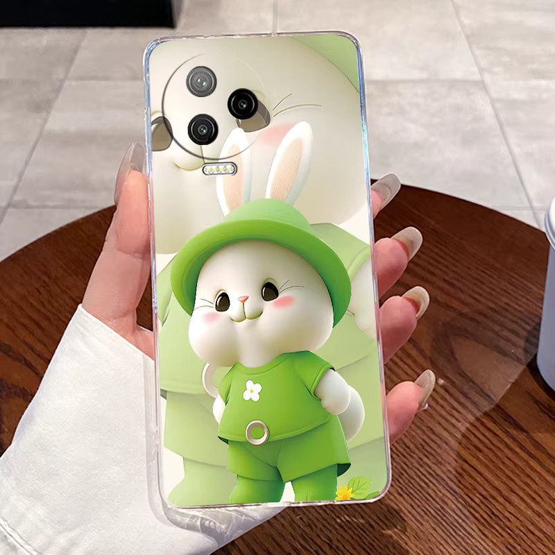 Transparente Silikon Schutzhülle mit niedlichem Kaninchen-Design für Infinix Note 12 Pro 4G und Infinix Note 12 2023 - Bild 2