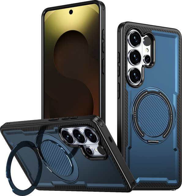 szHAIyu Handyhülle mit magnetischer Drehhalterung für Samsung Galaxy S26 Ultra S25 Edge S24 FE S23 Plus A57 A37 A17 A56 A36 A26 A16 A06 in Schwarz - Bild 1