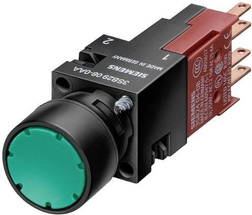Siemens Drucktaster 3SB22020AG01 in Grün und Weiß aus Kunststoff - Bild 1