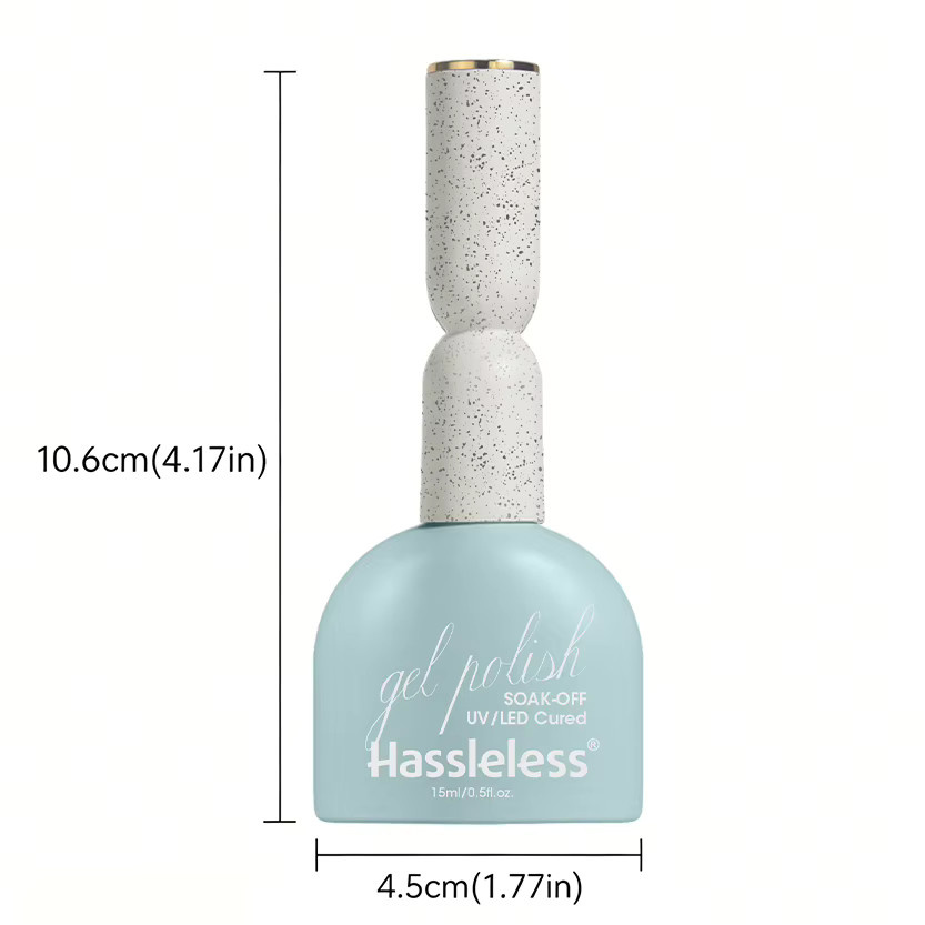 Hassleless UV-Gel-Nagellack, Hellblau, 15 ml, Glänzend - Bild 4