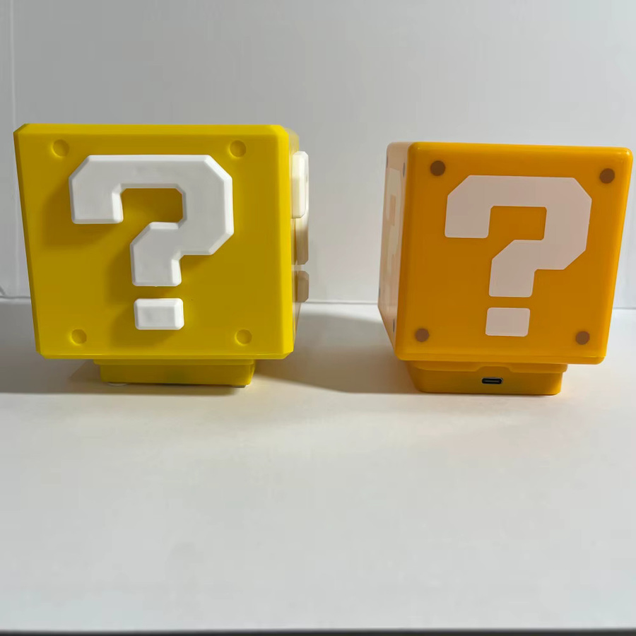 Bandai Super Mario LED-Fragezeichen-Nachtlicht, Schreibtischlampe, Gelb - Bild 2