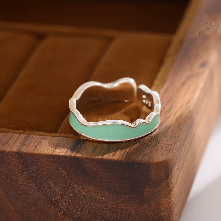 GaGa-Duck Ring, 925 Sterling Silber, Blau, Wellenförmig, Damen - Bild 3
