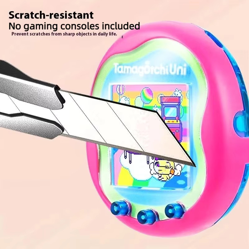 SD&HI HD Anti-Scratch PET/TPU Schutzfilm-Set für Tamagotchi Spielkonsole, transparent - Bild 2