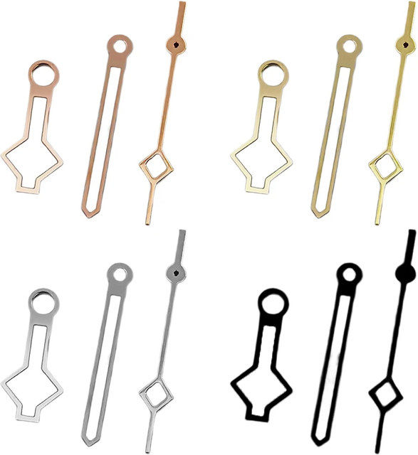 Uhrzeiger Schneeflocke, Bicolor, Gold/Silber/Schwarz/Roségold, passend für NH35 NH36A Miyota 82-Serie ETA 2824 2836 Uhrwerk - Bild 1