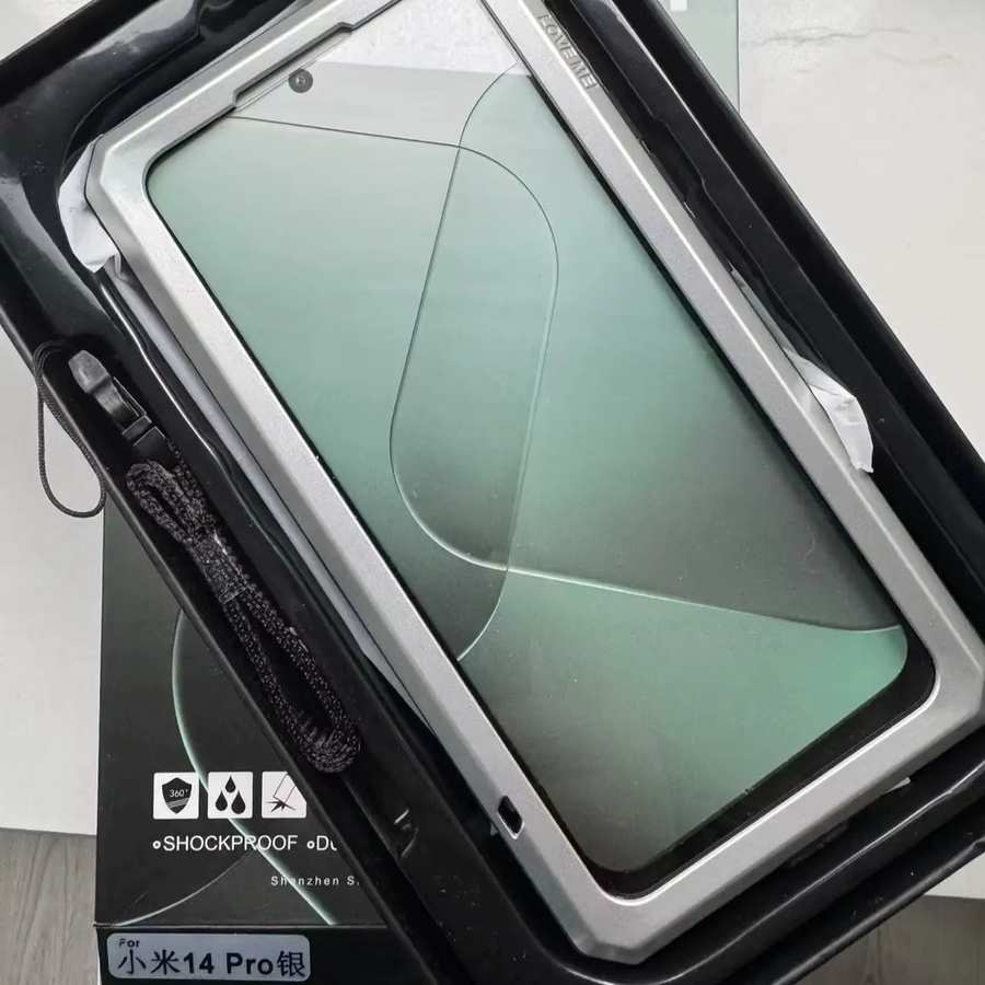 Original Love Mei Robuste Aluminium-Schutzhülle für Xiaomi Mi 17 15 14 13 11 10 Pro Max Wasserdicht und Stoßfest in Silber oder Gelb - Bild 1