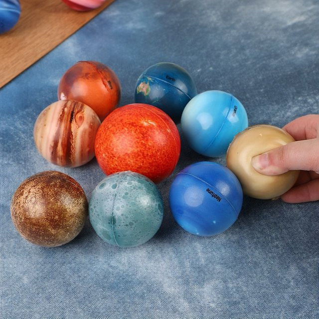 soulbao Sonnensystem-Planet-Schwamm-weiche Bälle, 10-teiliges Set, Weltraum, Bunt / Mehrfarbig - Bild 1
