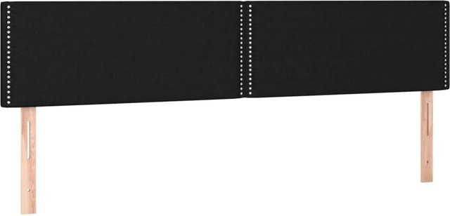 vidaXL LED Kopfteil Schwarz mit USB-Ladeport und integrierter Beleuchtung, Stoff, B/T/H: 180 x 5 x 78-88 cm - Bild 1