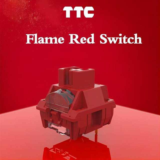 BGKYPRO Flammenrote HotSwap-Mechanische Tastaturschalter, 5-polig, Linear, Rot, 45 g - Bild 1