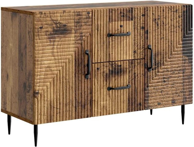 vidaXL Sideboard in Altholz-Optik braun im Vintage-Stil, B/T/H: 89 x 34,5 x 60 cm - Bild 1