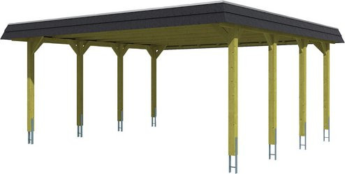 SKANHOLZ Carport Spreewald in Braun, B/T: 585 x 589 cm, Firsthöhe: 250 cm, imprägniert - Bild 1