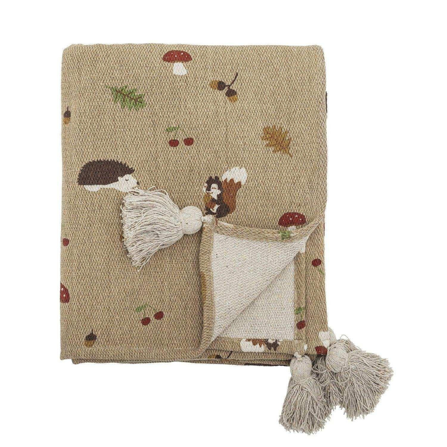 Bloomingville Plaid Fall in Braun aus recycelter Baumwolle, B/T: 160 x 130 cm - Bild 1